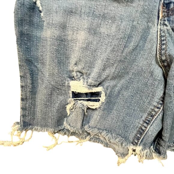 No Boundaries Junior Jeans Shorts Distressed High Rise (Sz13 W28) - Picture 4 of 8